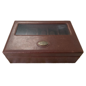 Fossil Brown Leather Watch Box